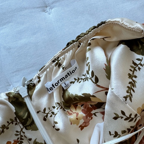 Reformation 2 Veria Silk Maxi Dress Halter Neck Bella - Picture 9 of 14